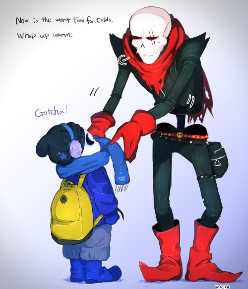 Fell papyrus × Swap sans eases my mind/////☺️☺️