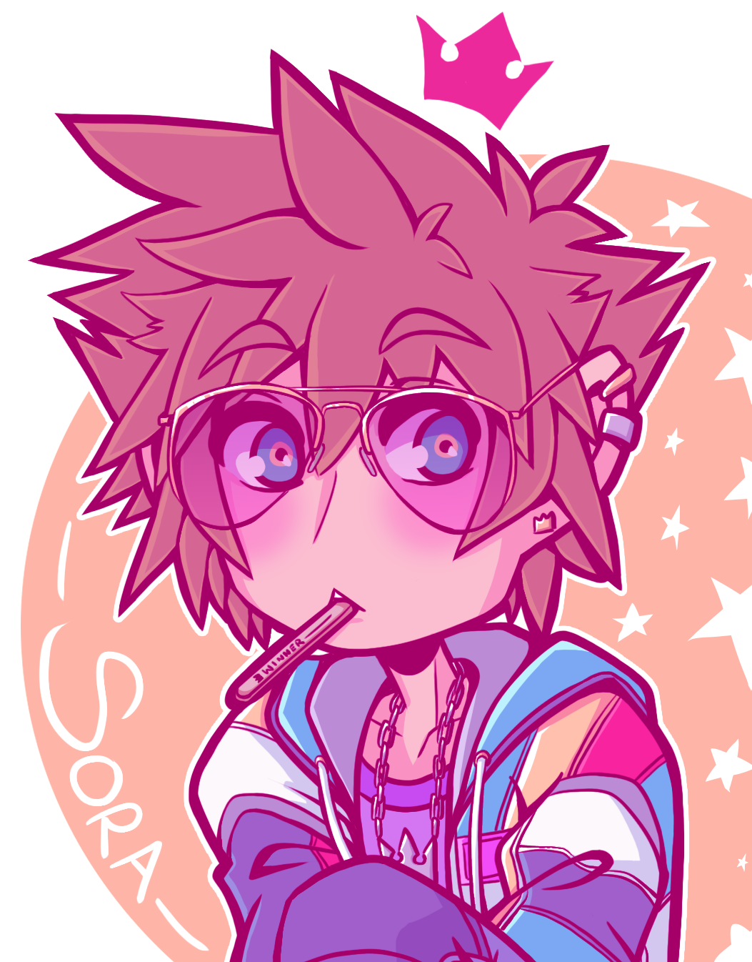 destiny-islanders: Sometimes, you just have to doodle a sunshine boy in a tacky windbreaker