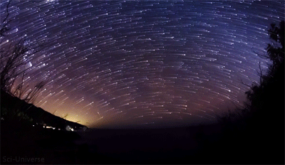 ufo-the-truth-is-out-there:The Milky Way: time lapse