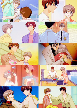 noragamis:  anime otps: Touya Kinomoto x Yukio Tsukishiro   &ldquo;I don’t want you to disappear, Yuki.. It doesn’t matter who you are, I just want you to be always at my side, giving me that happy smile… That’s enough for me.&rdquo;   - Touya