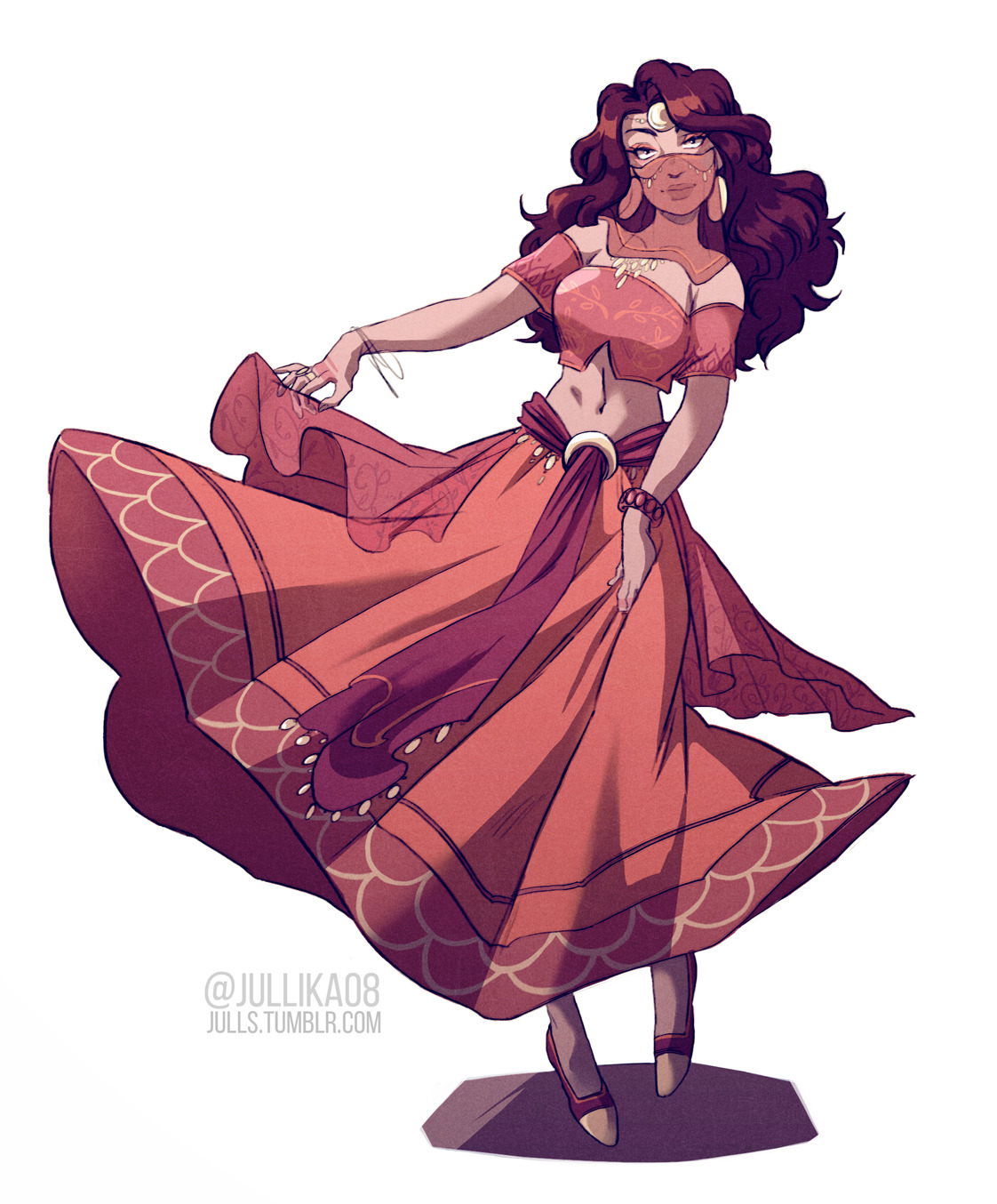 julls:was allowed to draw @mintlark‘s beautiful OC Kelly!! such a beaut! 💜