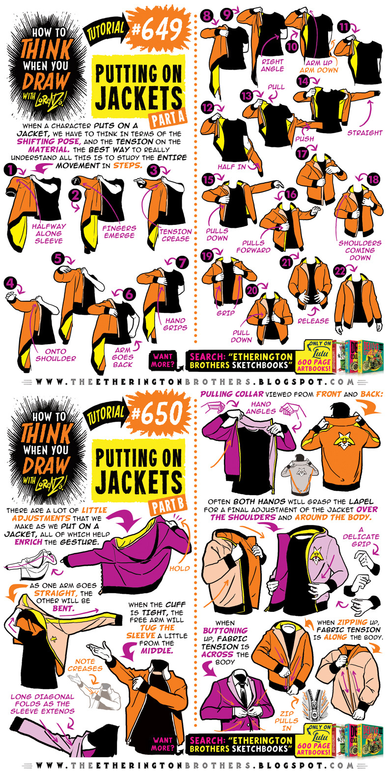 JACKETS! Im Creating The Worlds First True ENCYCLOPEDIA Of Drawing Tutorials Under The Hashtag #howtoTHINKwhenyouDRAW,