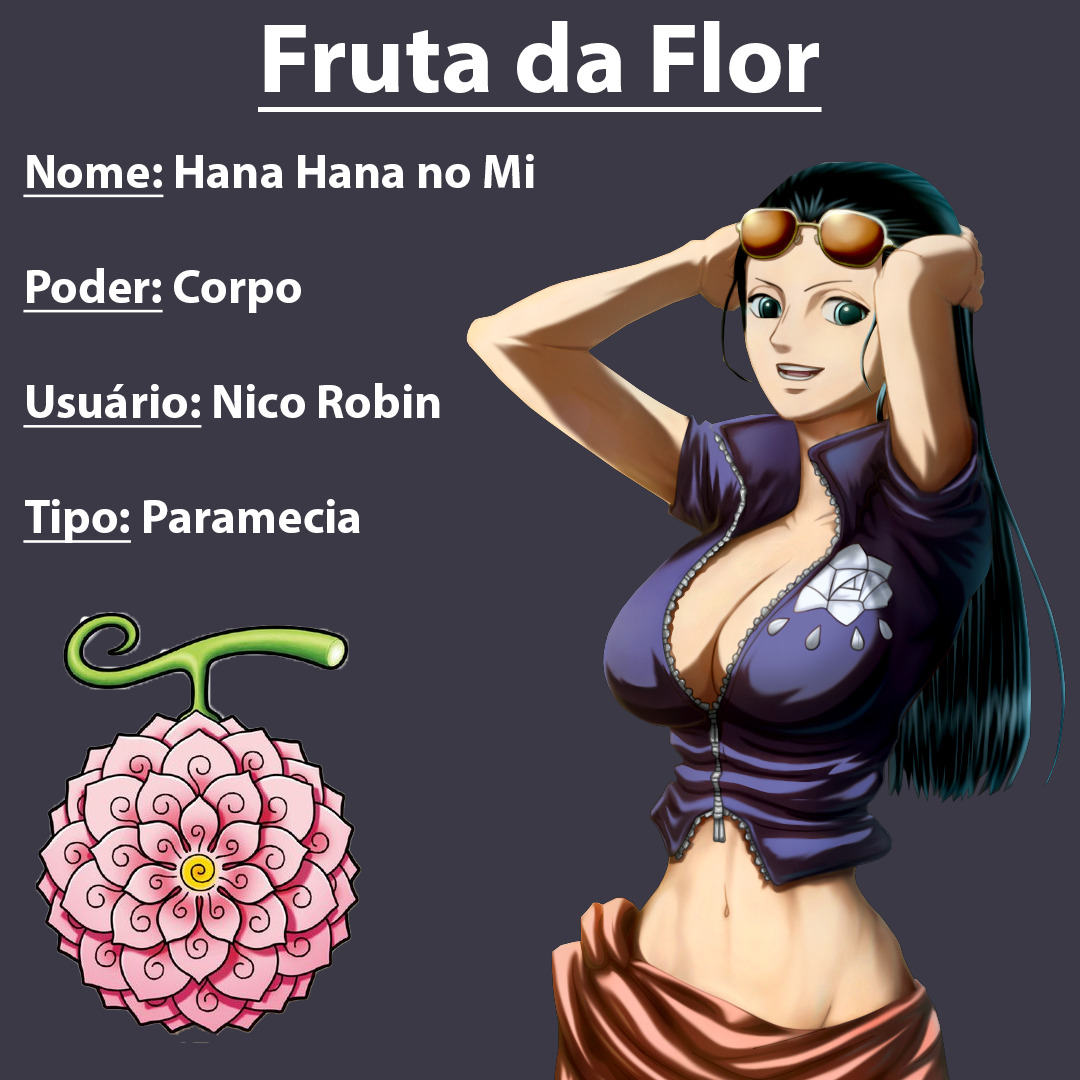 A fruta de Nico Robin Hana Hana no Mi (One Piece) 