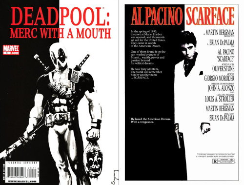 my-insides-into-gunpowder:thegeekcritique:Deadpool Homage Coversforever the greatest things ever cre