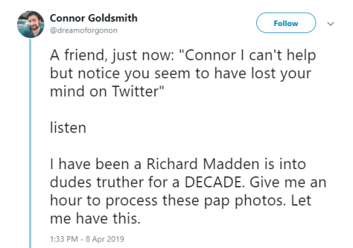 dearly:  one man’s twitter meltdown over richard madden & brandon flynn. 