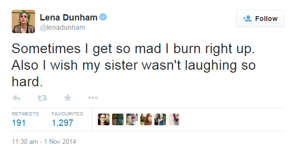 aboutsocialjustice:  fucknomisconceptions:  Lena Dunham getting offended that people