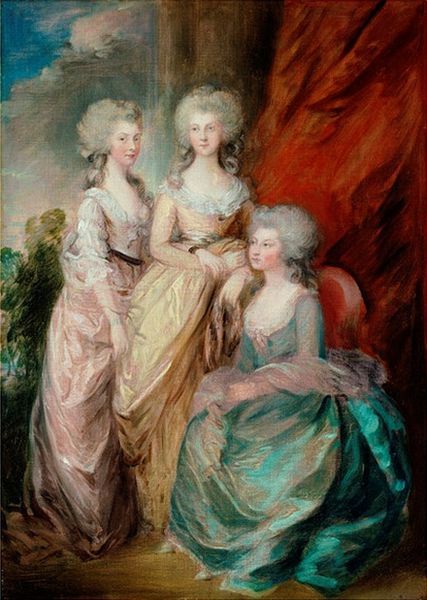 The three eldest daughters of George III by Gainsborough Dupont after Thomas Gainsborough, 1784