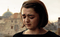 queennymeria: Needle was Robb and Bran and Rickon, her mother and her father, even Sansa. Needle was Winterfell’s grey walls, and the laughter of its people. Needle was the summer snows, Old Nan’s stories, the heart tree with its red leaves and scary
