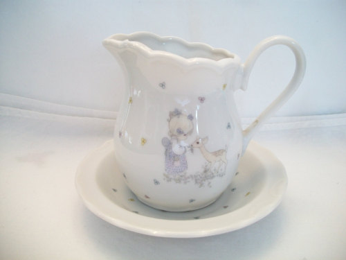 showantell: Vintage Precious Moments My Deer Friend Pitcher Basin 1988 by ALEXLITTLETHINGS (17.80 US