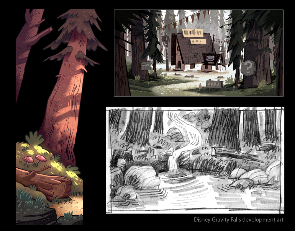 visualdevelopmentart:  Ian Worrel - Gravity Falls 