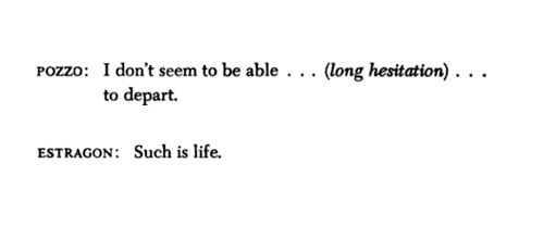 lifeinpoetry:Samuel Beckett, Waiting for Godot