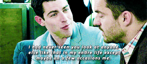 vheronicalodge:  Schmidt, I’ve never looked at you the way I look at Jess.