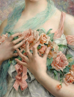 C0Ssette:  &Amp;Lsquo;The Rose Girl&Amp;Rsquo; (Detail) Émile Vernon (1872-1919)