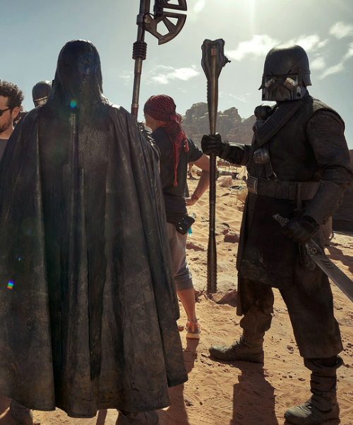 starwarsvillains: J.J. Abrams, alongside Stunt Coordinator Eunice Huthart, directs the Knights of Re