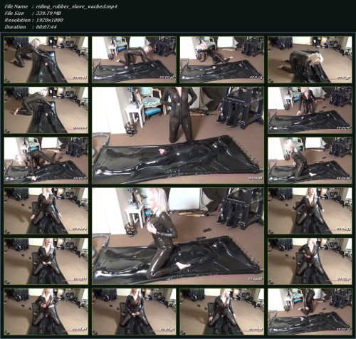 latexkinks:  Latex Video of the day!Mistress uses her vacbed slaveDOWNLOAD HEREhttp://bit.ly/1eU6NH0