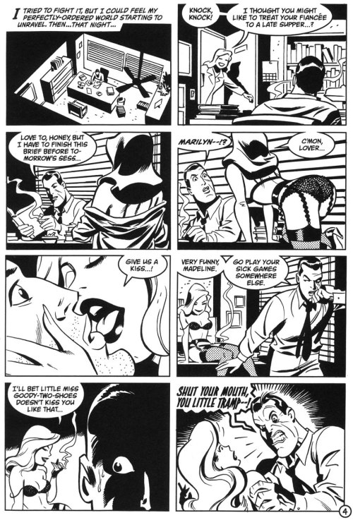 brianmichaelbendis:Batman: Two of a Kind, final published version - by Bruce Timm from Batman: Black