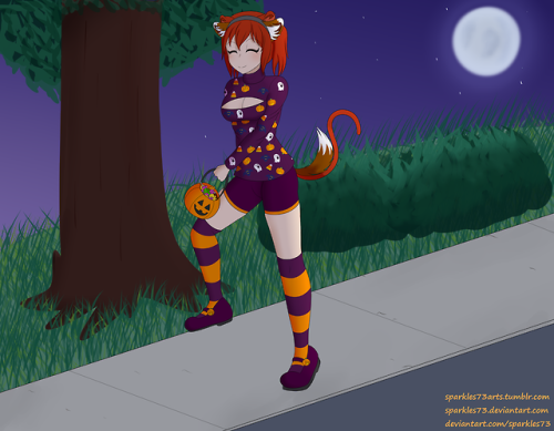 Another commission for Bigred of their character going trick or treating. Hope you all enjoy! My Pat