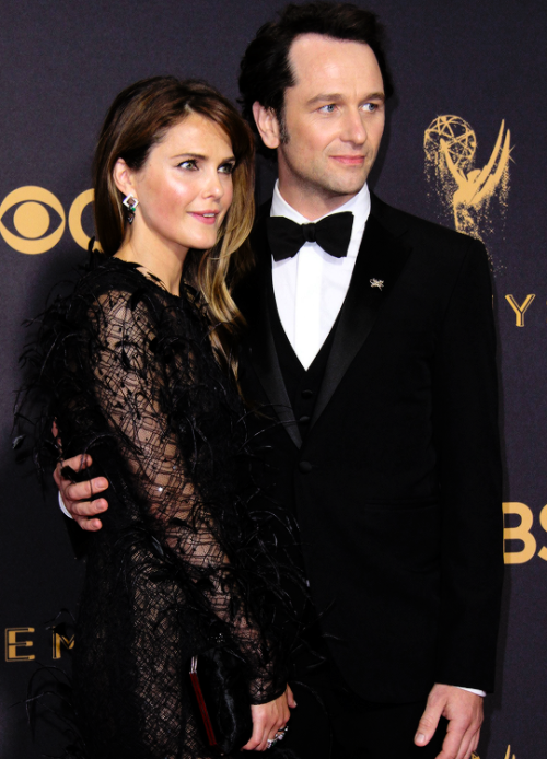 Matthew Rhys & Keri Russell at the 69th Primetime Emmy Awards (Sept. 17).