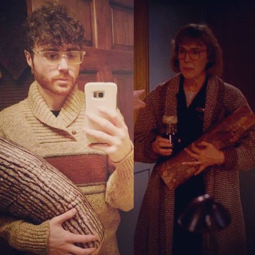 Throwback in honor of our dearest Log Lady for Coop’s costume contest, as the Log Lad. #cooplovescos