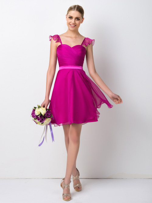 dressvbridal:Short A-Line Ruched Sweetheart Bridesmaid Dress more»www.dressv.com/short-brides