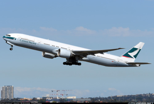 aviationgreats - Cathay B777 leaving Sydney