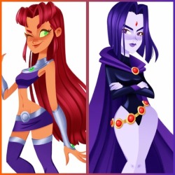 Raven and Starfire for my 130 Ladies Project