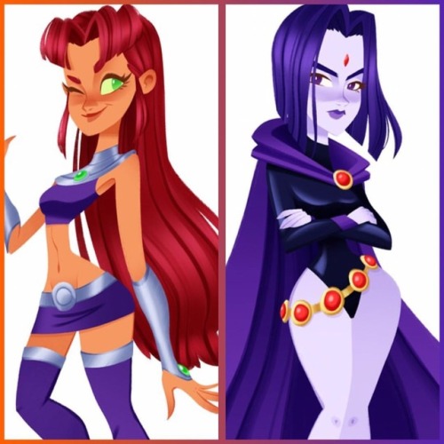 Raven and Starfire for my 130 Ladies Project 