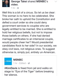 varooom:  commongayboy:  George Takei educating the ignorant  DOES ANYONE KNOW HOW COMFORTING IT IS TO SEE SOMEONE ACTUALLY KNOW WHAT THE CONSTITUTION SAYS ABOUT RELIGION AND THE LAW? 