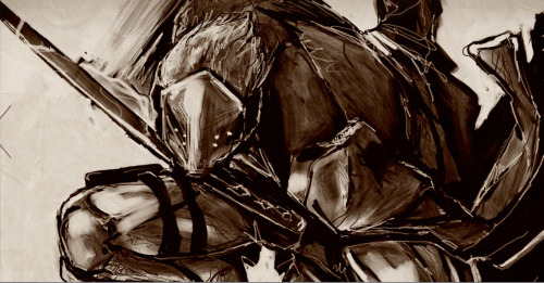 puppy-chow:  “Look Snake, No Hands!” I did another one of these at the Metal Gear Art St