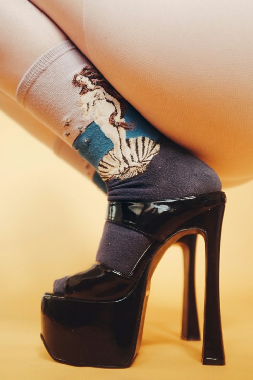 kate-sweeney:venus in stripper heels | self-portrait | @kate-sweeney