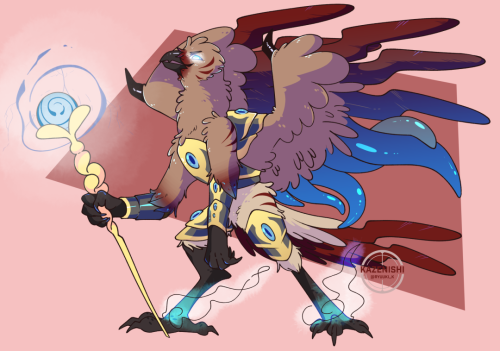 April reward for Birb!Hawkward as a demon??? SIGN ME IN! Totally loved working on it, was so much fu