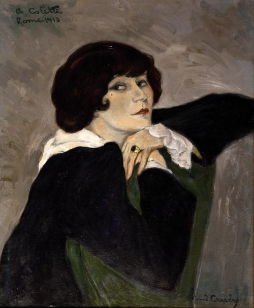 Colette painted in Rome by Rene Carrere, 1918.