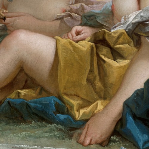 françois boucher, diana returning from the hunt (details), 1745