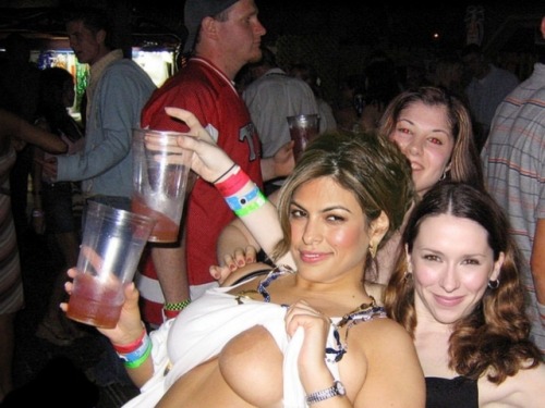 Eva Mendes and Jenniefer Love Hewitt having a great time at a crazy drunk party.