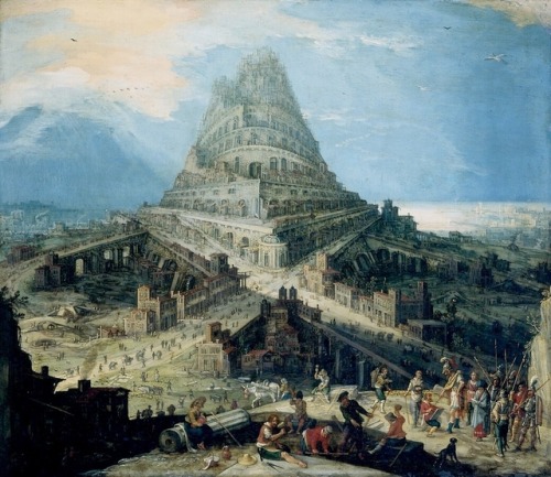 Hendrick van Cleef, Tower of Babel, 1525-1589, oil on copper, Kröller Müller Museum, Otterlo.