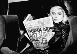 vintagegal:  Debbie Harry reads about sexism