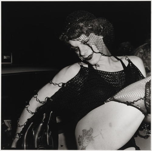 artlgbt:Peter Hujar, Drag Queen With Tattooed Thigh, Halloween, 1978