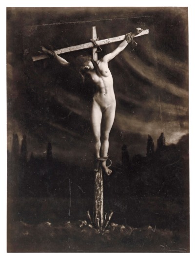 thegreatwound:Christa (1974) by Edwina Sandys • Woman Crucified￼ (1913) by Frantisek