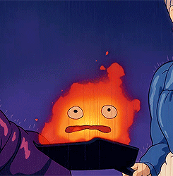 ponyo-ghibli:   Studio Ghibli Gif/Screencap Challenge5 Male Characters [1/5]: Calcifer“Here’s
