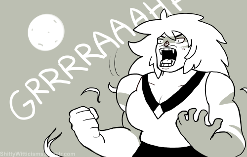 shittywitticisms:I really think Jasper is like a werewolf version of Yang or something like that…I probably watch too much of both RWBY and Steven Universe to have come up with something like this.