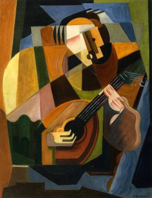 colin-vian:   María Blanchard, El tañedor de laúd, 1917-8. Óleo sob