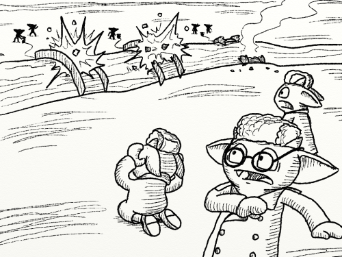 Black and white woodcut-style illustrations for “Tales from the Tinkerpop” entry of the DataStax Developer Blog.