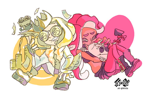 splatoonus:The Splatfest kicks off this Friday at 9:00pm PT! Will you go with your wallet and join Team Money, or follow your heart and splat with Team Love? <3 <3 <3