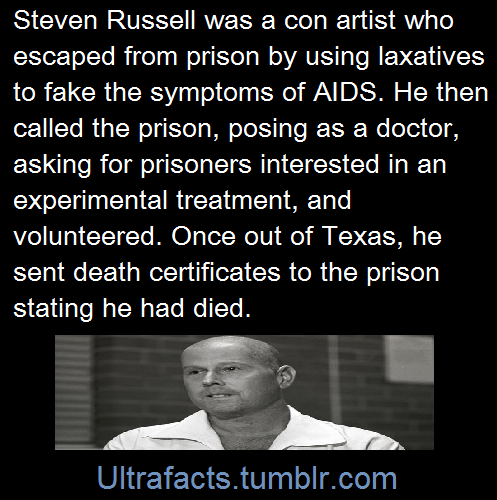 ultrafacts:  creppysponge:  blackgirlsparadise:  How….?  STEVEN RUSSELL WAS A FUCKING