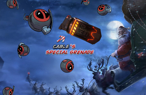 vermalreikcablepool:  ⛄ xD  Cable &amp; Deadpool Christmas!~  ⭐ Deadpool threw one of Cable