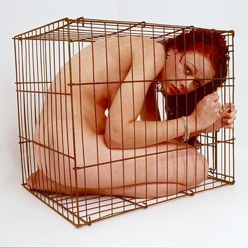 domesticated-petgirls:I KNOW my pet needs a bigger cage. Poor thing can hardly move, but there have been other expenses such as new video games to buy, action figures to collect, music downloads to purchase. Priorities, priorities. Maybe next month. 