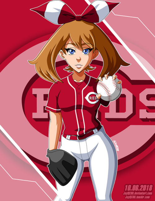 May of "Pokemon" with @cincinnatireds gear.Thanks for stopping by, if you like what you se