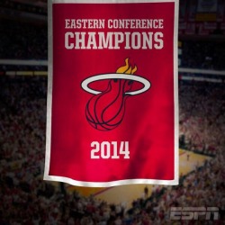 hoops-loop:  Tonight the Miami Heat dismantled the Indiana Pacers, winning 117-93 and were once again crowned Eastern Conference Champions.  