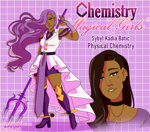 catsi:concept: team of magical girls who each study a different branch of chemistry at university an