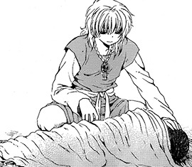 Akatsuki no Yona Chapter 105Yellow Dragon (Zeno) meeting the White, Blue, and Green Dragons when they were still children“Everyone…has grown up.”